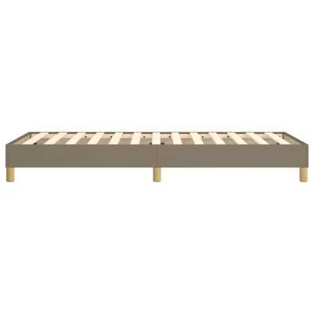 Cadre de lit à ressorts taupe 90x190 cm tissu