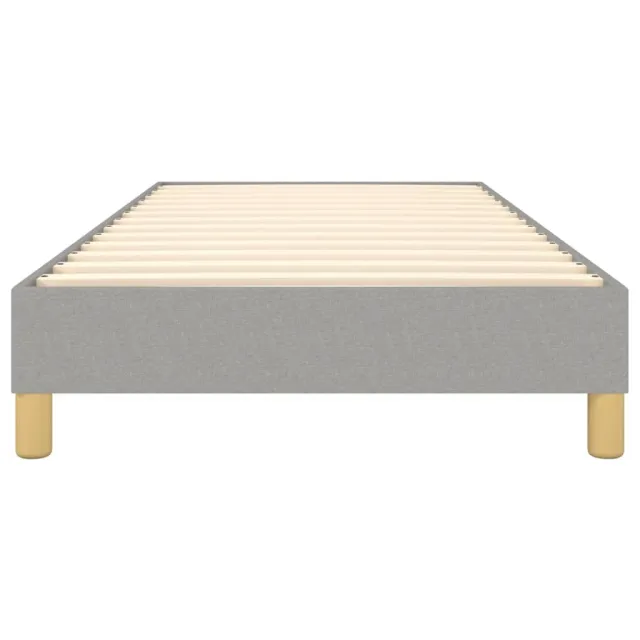 Cadre de lit à ressorts gris clair 90x200 cm tissu