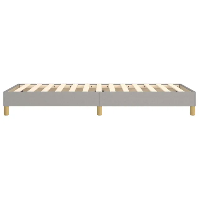Cadre de lit à ressorts gris clair 90x200 cm tissu
