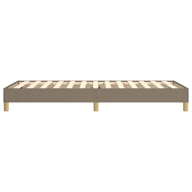 Cadre de lit à ressorts taupe 90x200 cm tissu