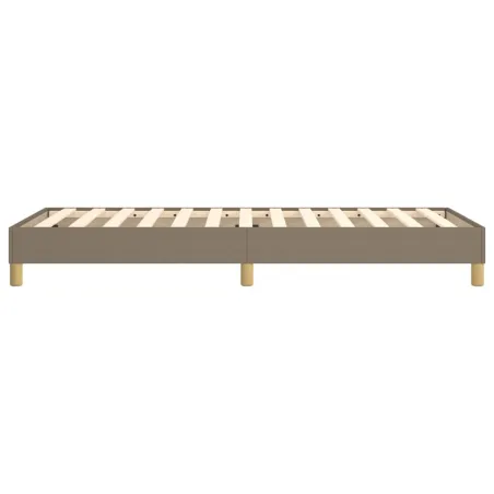 Cadre de lit à ressorts taupe 90x200 cm tissu