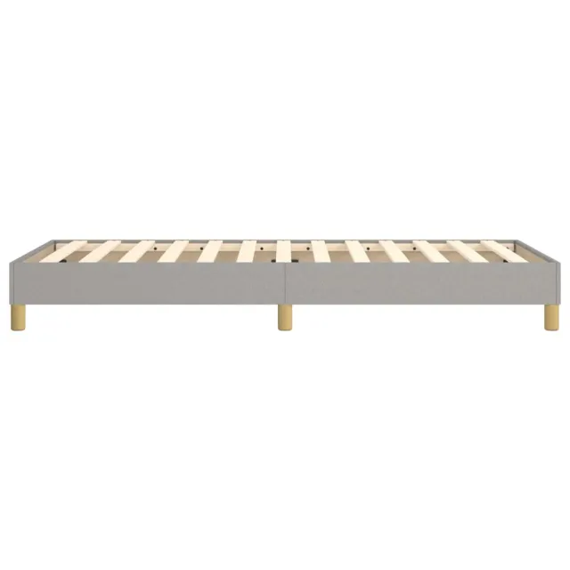 Cadre de lit à ressorts gris clair 100x200 cm tissu