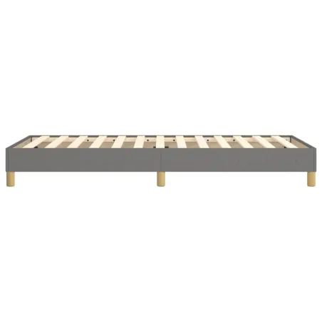 Cadre de lit à ressorts gris foncé 100x200 cm tissu