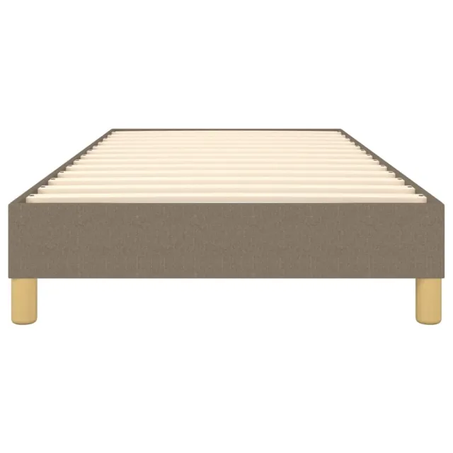 Cadre de lit à ressorts taupe 100x200 cm tissu