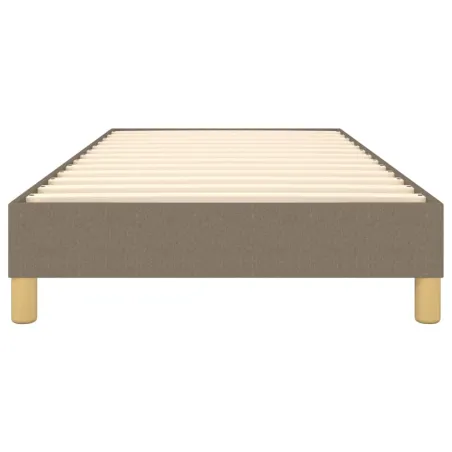 Cadre de lit à ressorts taupe 100x200 cm tissu