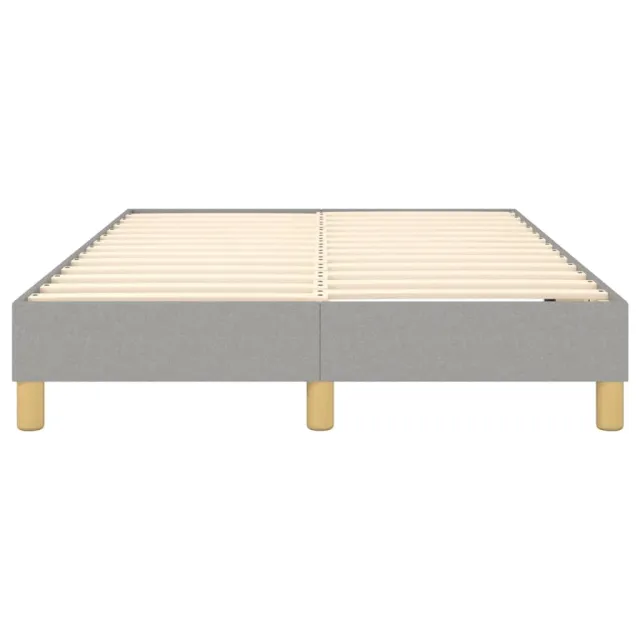 Cadre de lit à ressorts gris clair 120x200 cm tissu