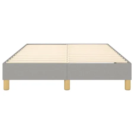 Cadre de lit à ressorts gris clair 120x200 cm tissu