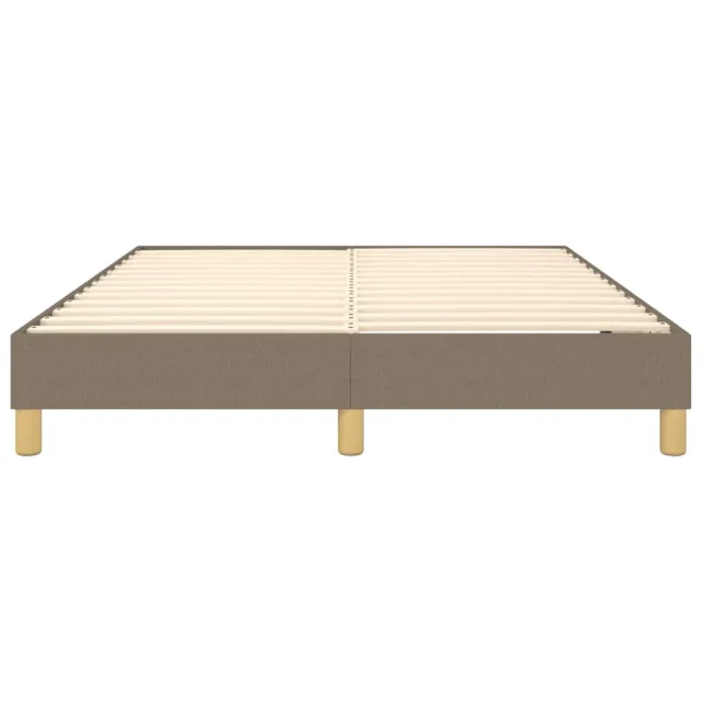 Cadre de lit à ressorts taupe 140x190 cm tissu