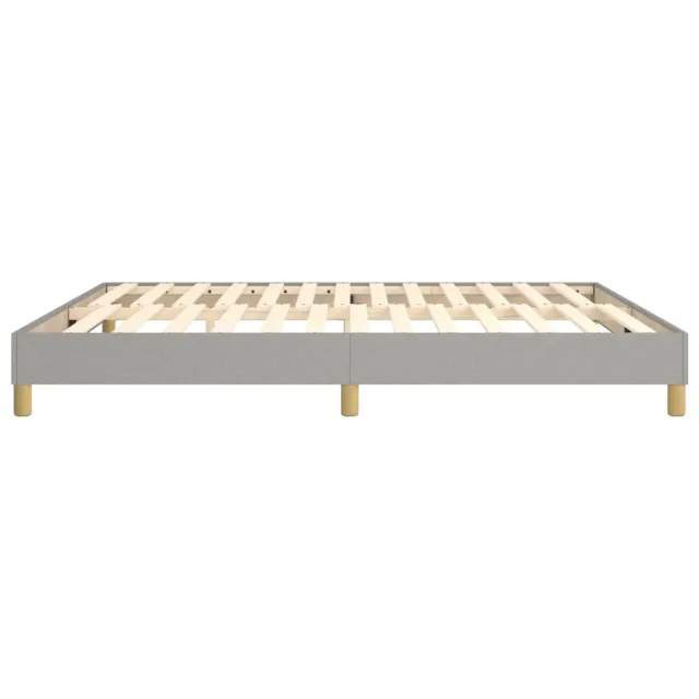 Cadre de lit à ressorts gris clair 160x200 cm tissu