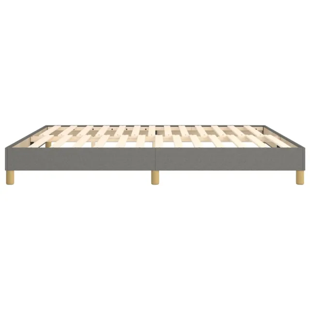 Cadre de lit à ressorts gris foncé 160x200 cm tissu