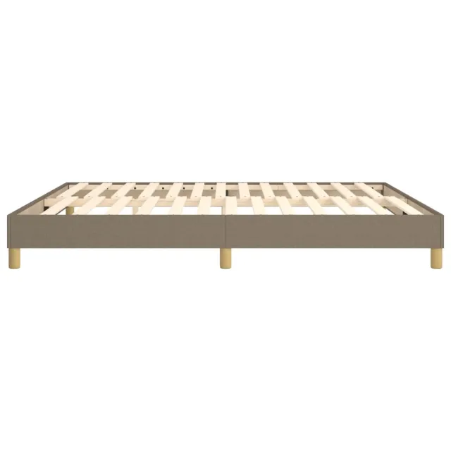 Cadre de lit à ressorts taupe 160x200 cm tissu