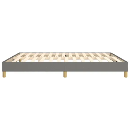 Cadre de lit à ressorts gris foncé 180x200 cm tissu