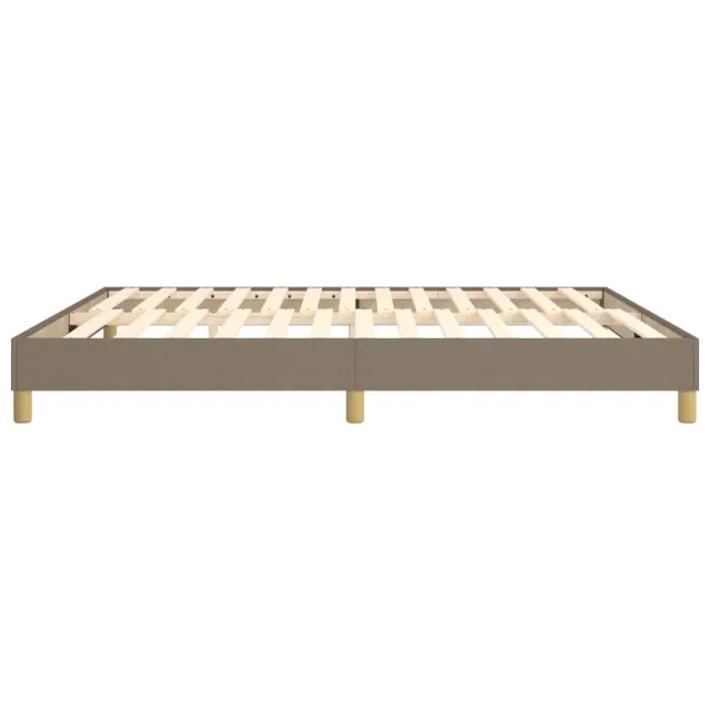 Cadre de lit à ressorts taupe 180x200 cm tissu