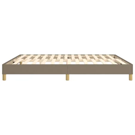 Cadre de lit à ressorts taupe 180x200 cm tissu