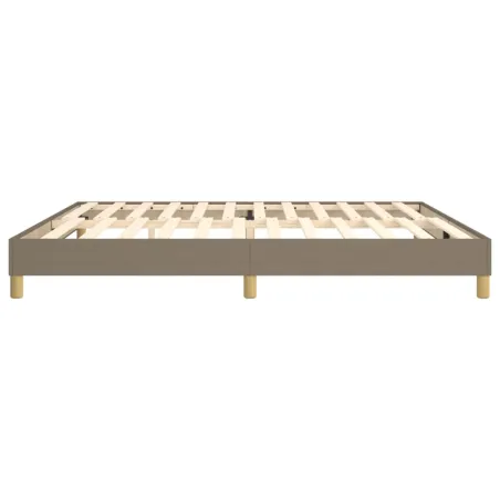 Cadre de lit à ressorts taupe 200x200 cm tissu