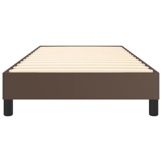 Cadre de lit à ressorts marron 80x200 cm similicuir