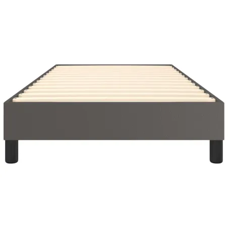 Cadre de lit à ressorts gris 80x200 cm similicuir