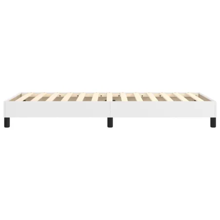 Cadre de lit à ressorts blanc 90x190 cm similicuir
