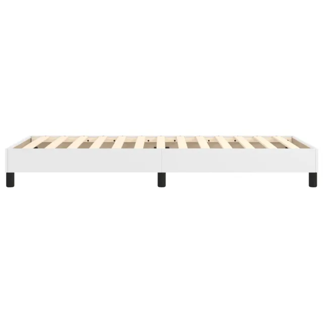 Cadre de lit à ressorts blanc 90x200 cm similicuir