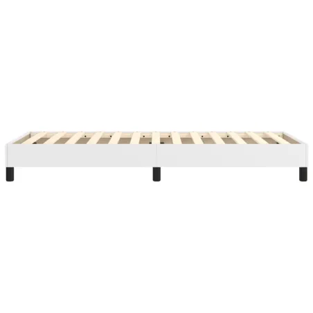 Cadre de lit à ressorts blanc 90x200 cm similicuir