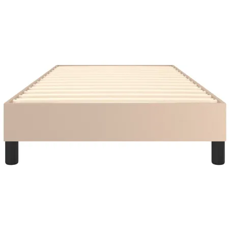 Cadre de lit à ressorts cappuccino 90x200 cm similicuir