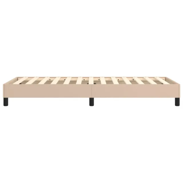 Cadre de lit à ressorts cappuccino 90x200 cm similicuir