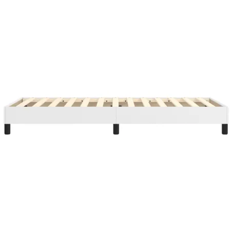 Cadre de lit à ressorts blanc 100x200 cm similicuir