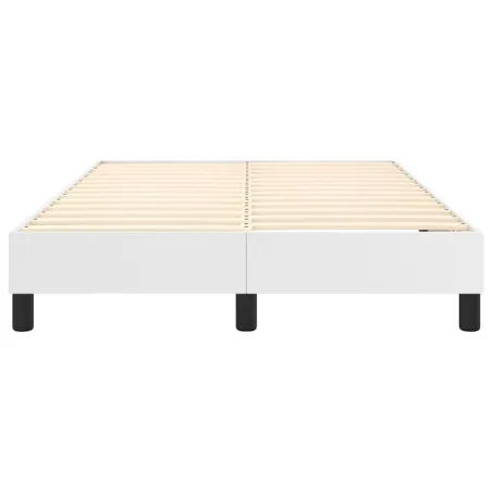 Cadre de lit à ressorts blanc 120x200 cm similicuir