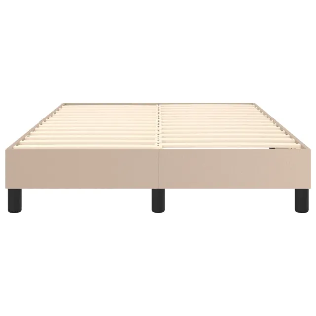 Cadre de lit à ressorts cappuccino 120x200 cm similicuir