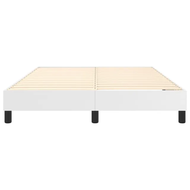Cadre de lit à ressorts blanc 140x190 cm similicuir