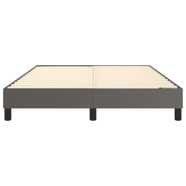 Cadre de lit à ressorts gris 140x190 cm similicuir