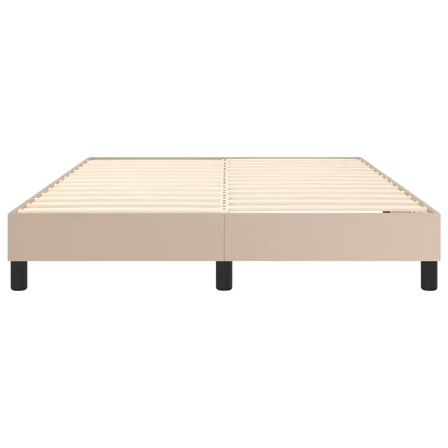 Cadre de lit à ressorts cappuccino 140x190 cm similicuir