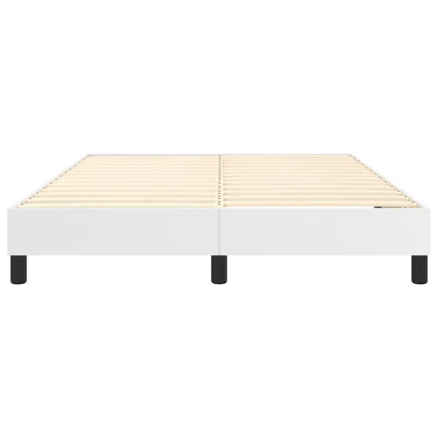Cadre de lit à ressorts blanc 140x200 cm similicuir