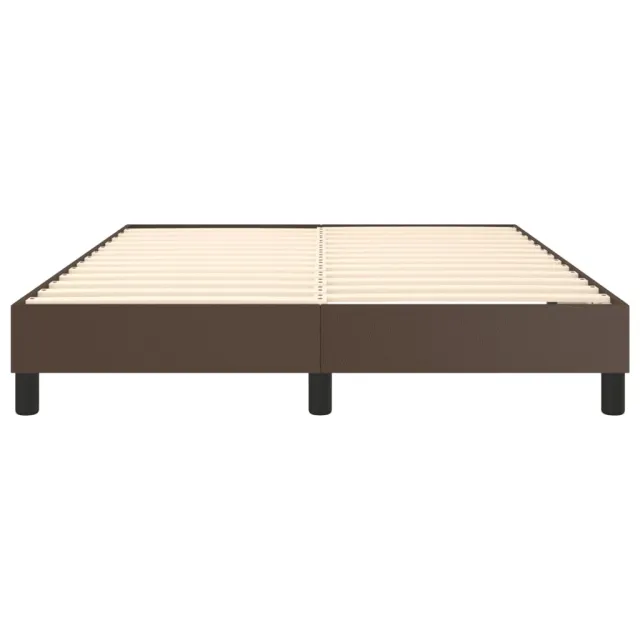 Cadre de lit à ressorts marron 140x200 cm similicuir