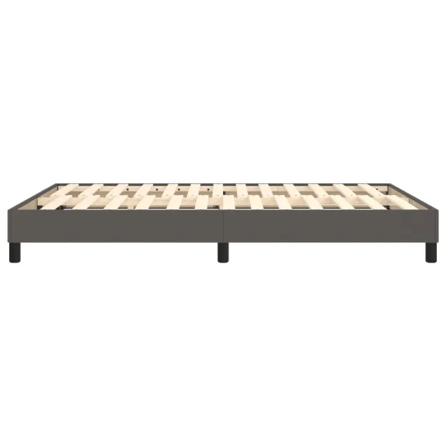 Cadre de lit à ressorts gris 140x200 cm similicuir