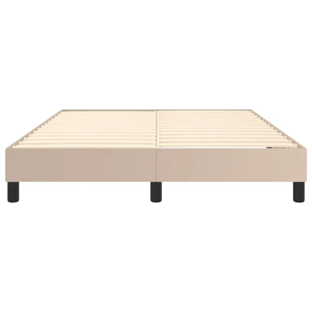 VidaXL Cadre de lit à ressorts cappuccino 140x200 cm similicuir