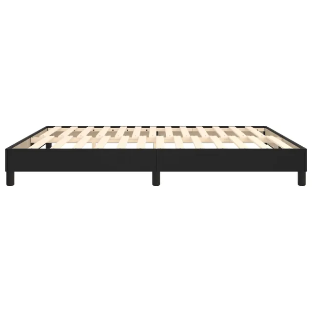 Cadre de lit à ressorts noir 160x200 cm similicuir