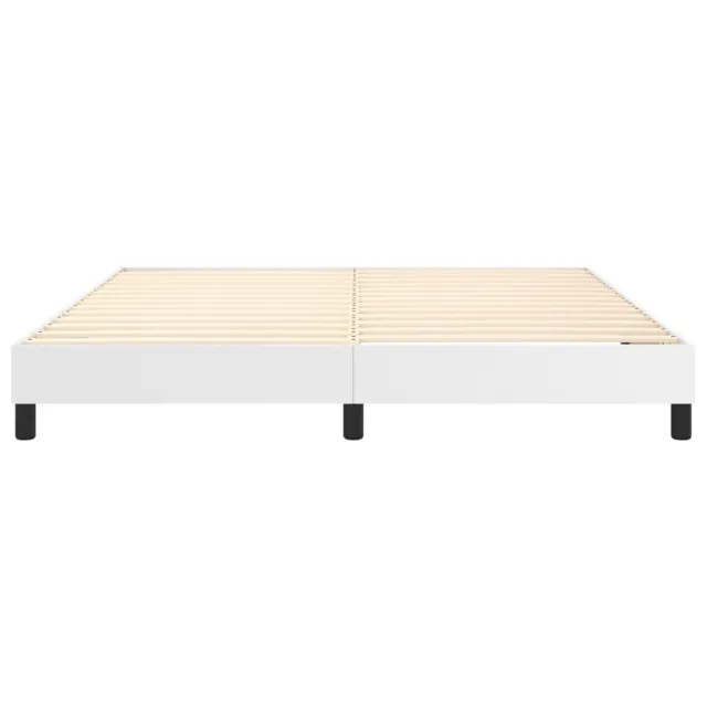 Cadre de lit à ressorts blanc 160x200 cm similicuir