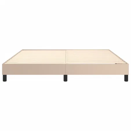 Cadre de lit à ressorts cappuccino 160x200 cm similicuir