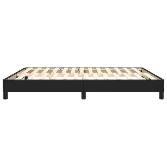 Cadre de lit à ressorts noir 180x200 cm similicuir