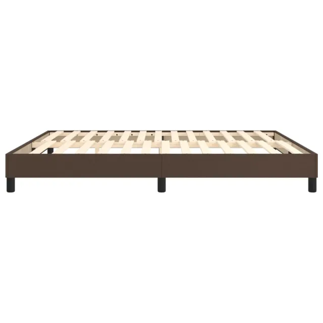 Cadre de lit à ressorts marron 180x200 cm similicuir
