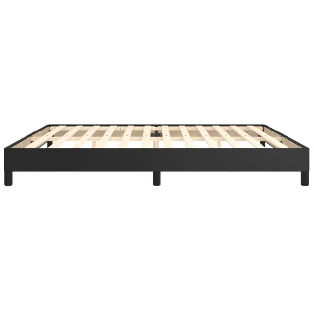 Cadre de lit à ressorts noir 200x200 cm similicuir