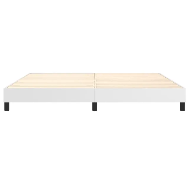 Cadre de lit à ressorts blanc 200x200 cm similicuir