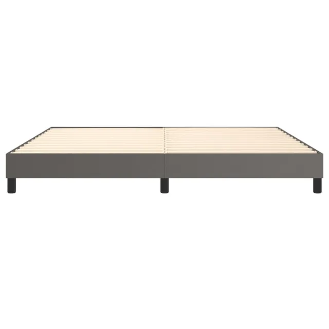 Cadre de lit à ressorts gris 200x200 cm similicuir
