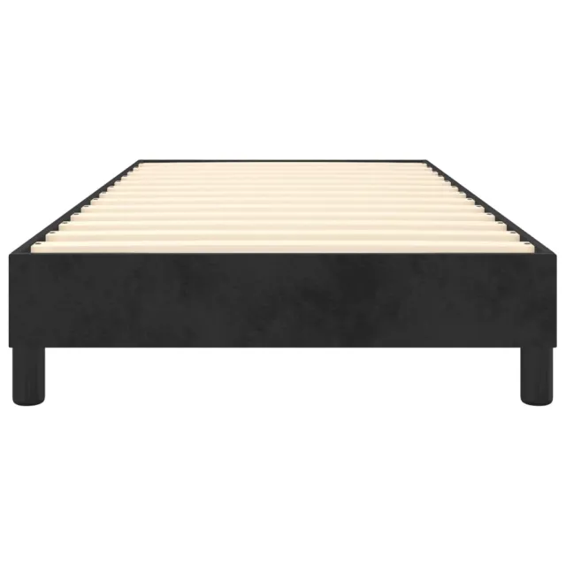 Cadre de lit à ressorts noir 90x200 cm velours