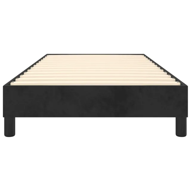 Cadre de lit à ressorts noir 100x200 cm velours