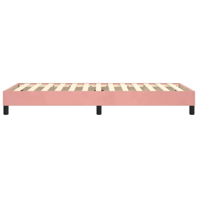 Cadre de lit à ressorts rose 100x200 cm velours