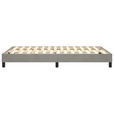 Cadre de lit à ressorts gris clair 120x200 cm velours
