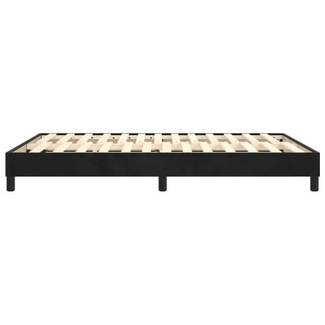 Cadre de lit à ressorts noir 140x190 cm velours