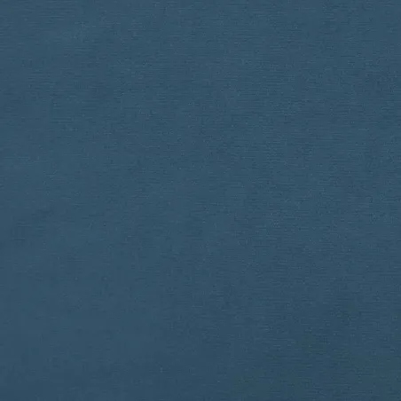 Cadre de lit à ressorts bleu foncé 140x190 cm velours